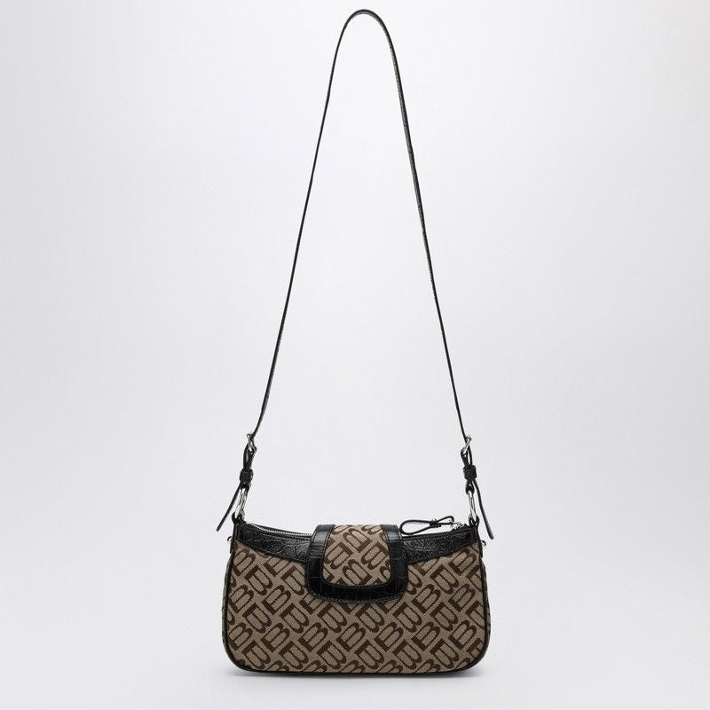 BALENCIAGA Mini Shoulder Handbag with Crocodile and Python Detailing