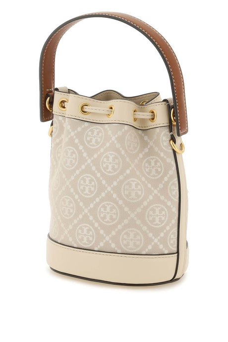 TORY BURCH T Monogram Mini Bucket Handbag - Pennsylvania Dutch Quilt Inspired