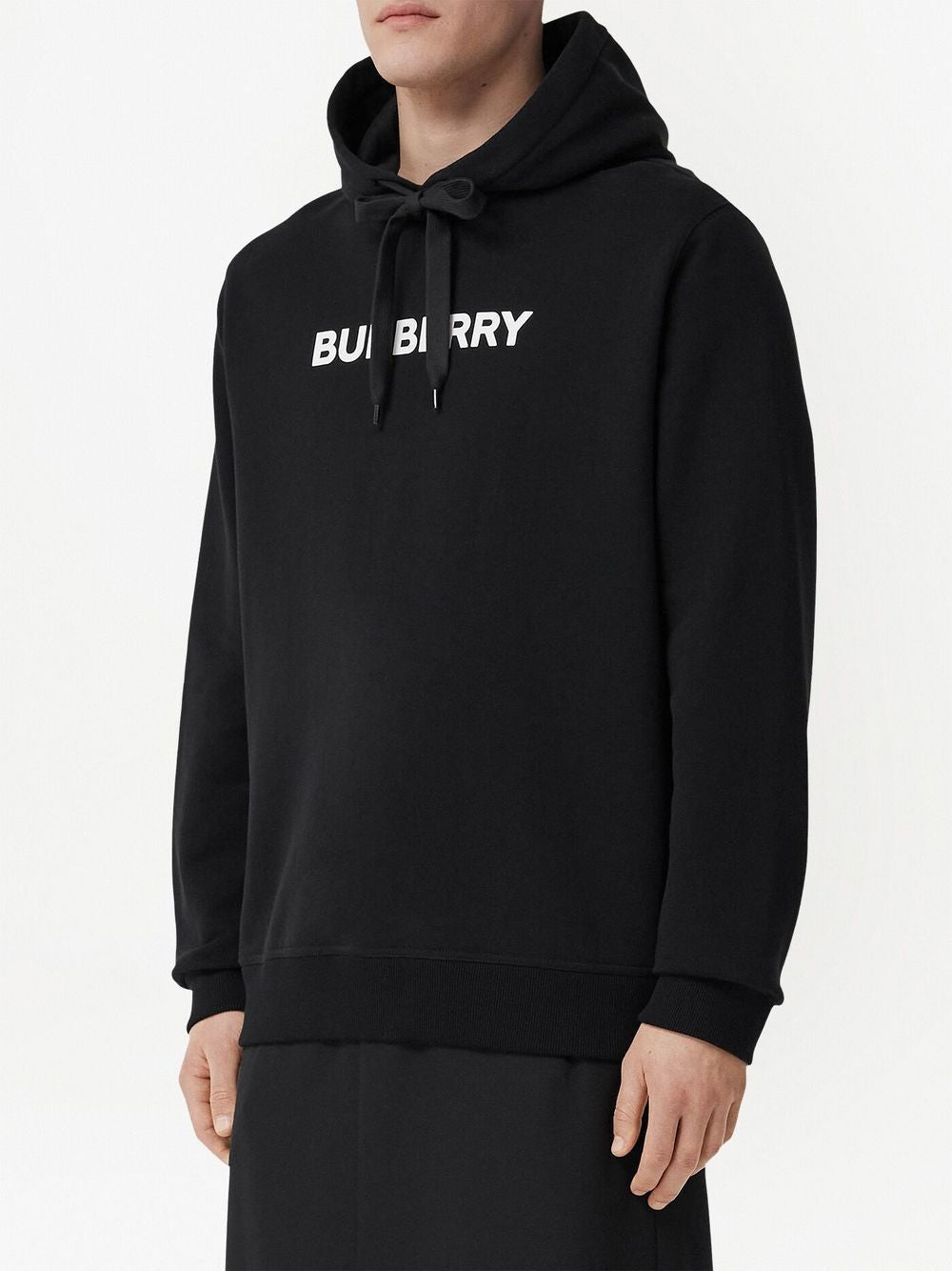 BURBERRY Men's Black Logo Print Sweatshirt