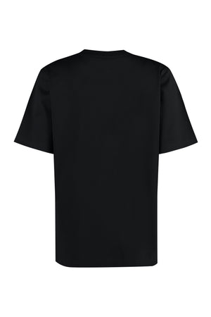 BURBERRY Black Crewneck Cotton T-shirt for Women | SS23 Collection