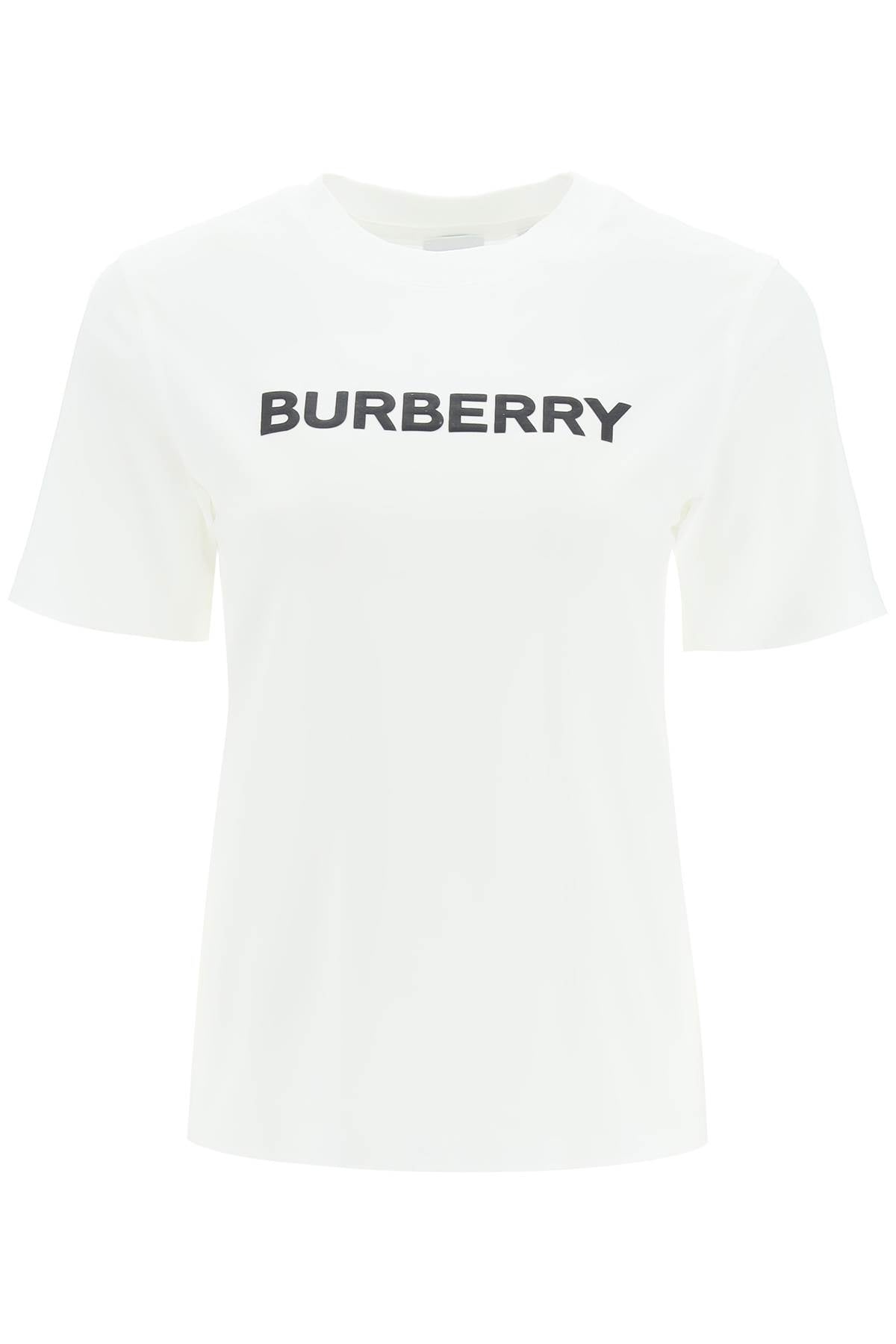 BURBERRY White Cotton T-Shirt for Women - Size S and Regular Fit