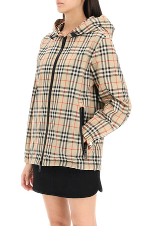 BURBERRY Vintage Check Hooded Jacket for Women - Brown