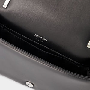 BURBERRY Classic Black Leather Crossbody Handbag for Women