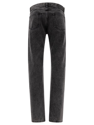 ALEXANDER MCQUEEN Metal Plate Regular Fit Mid Rise Straight Jeans