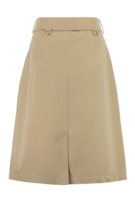 BURBERRY Beige Cotton Wrap Skirt for Women – SS23