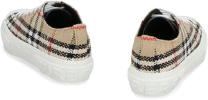 BURBERRY Beige Check Low-Top Sneakers for Women - SS23 Collection