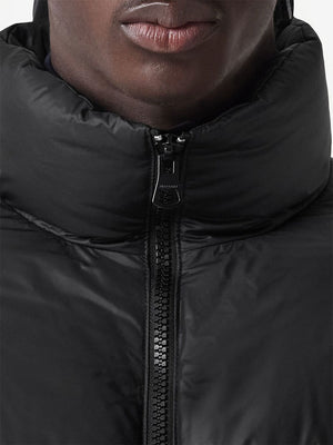 Men's Black Quilted Puffer Jacket with Burberry Logo - Size M (US)