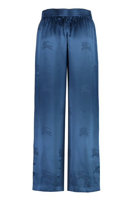 BURBERRY Luxurious Silk Trousers for Women in Stunning Blue - SS23 Collection