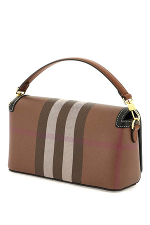 BURBERRY Cedar Brown Leather Crossbody Handbag