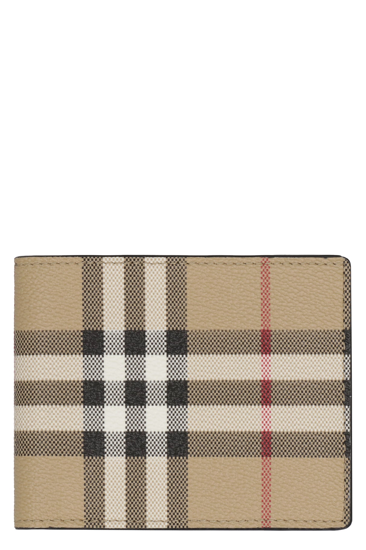 BURBERRY Classic Check Print Wallet for Men - Beige