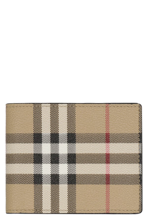 BURBERRY Classic Check Print Wallet for Men - Beige