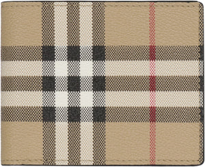 BURBERRY Classic Check Print Wallet for Men - Beige