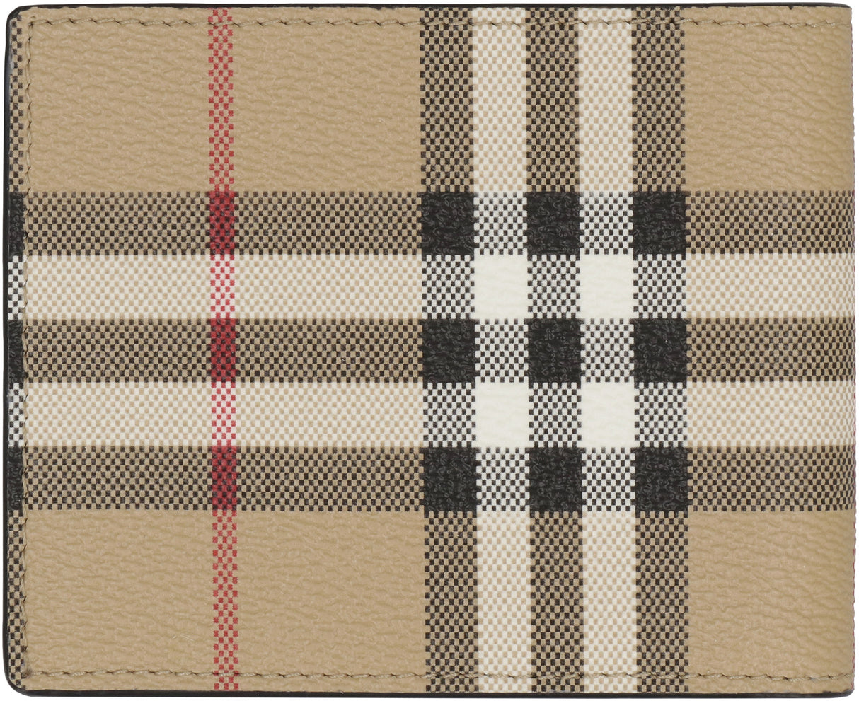 BURBERRY Classic Check Print Wallet for Men - Beige