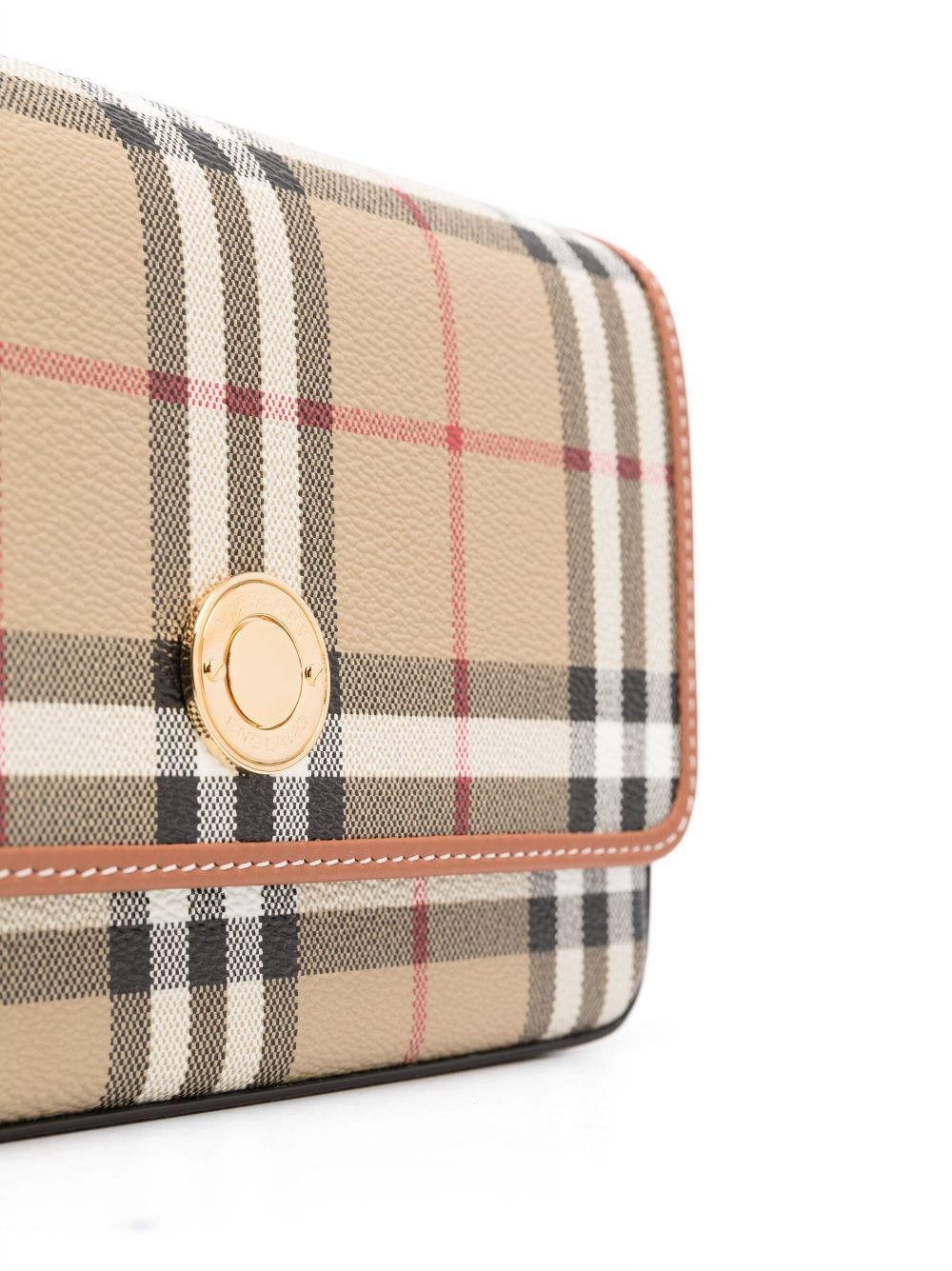 Vintage Check Crossbody Bag cho phụ nữ màu nâu