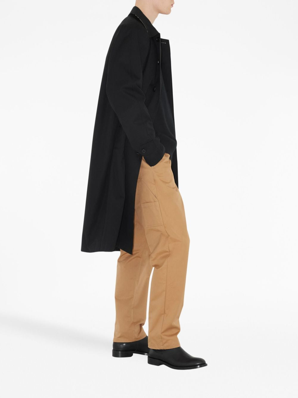 BURBERRY Men's Camel Brown Cotton Pants for FW23 Season