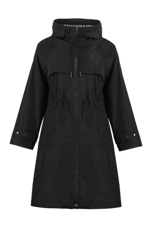 BURBERRY Hooded Tech Fabric Raincoat for Women