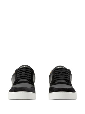 BURBERRY Men's Black FW23 Calf Suede Sneakers