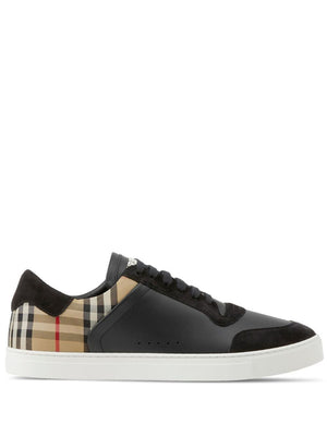 BURBERRY Men's Black FW23 Calf Suede Sneakers