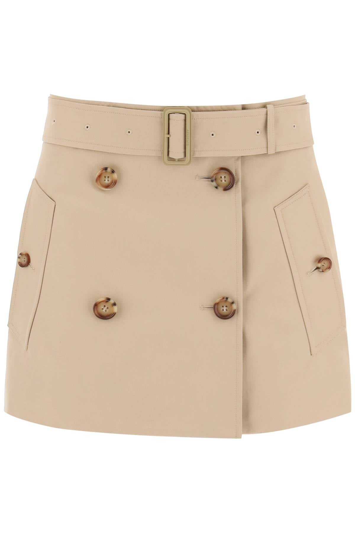 Beige Cotton Trench Miniskirt cho Nữ - Bộ sưu tập FW23