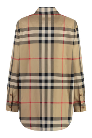 BURBERRY Checkered Design Cotton Shirt for Women