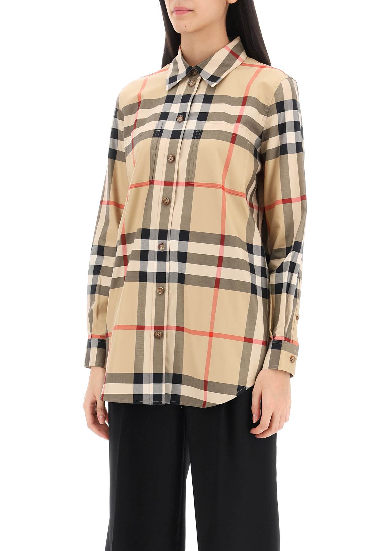 BURBERRY Women's 24SS Beige Archive Checked Shirt