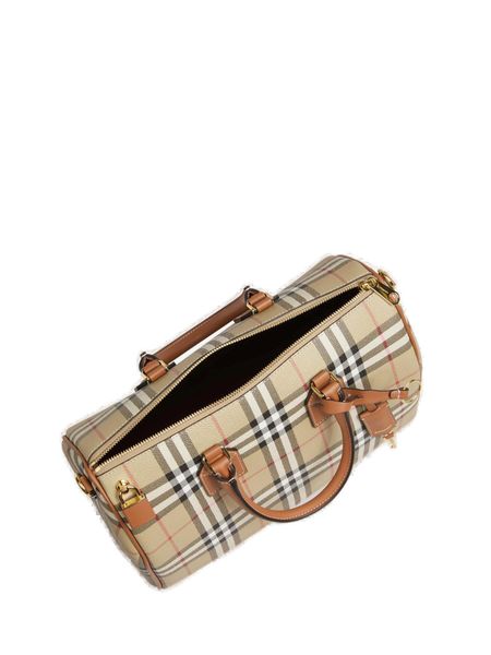 BURBERRY Luxury Check Bowling Handbag for Women