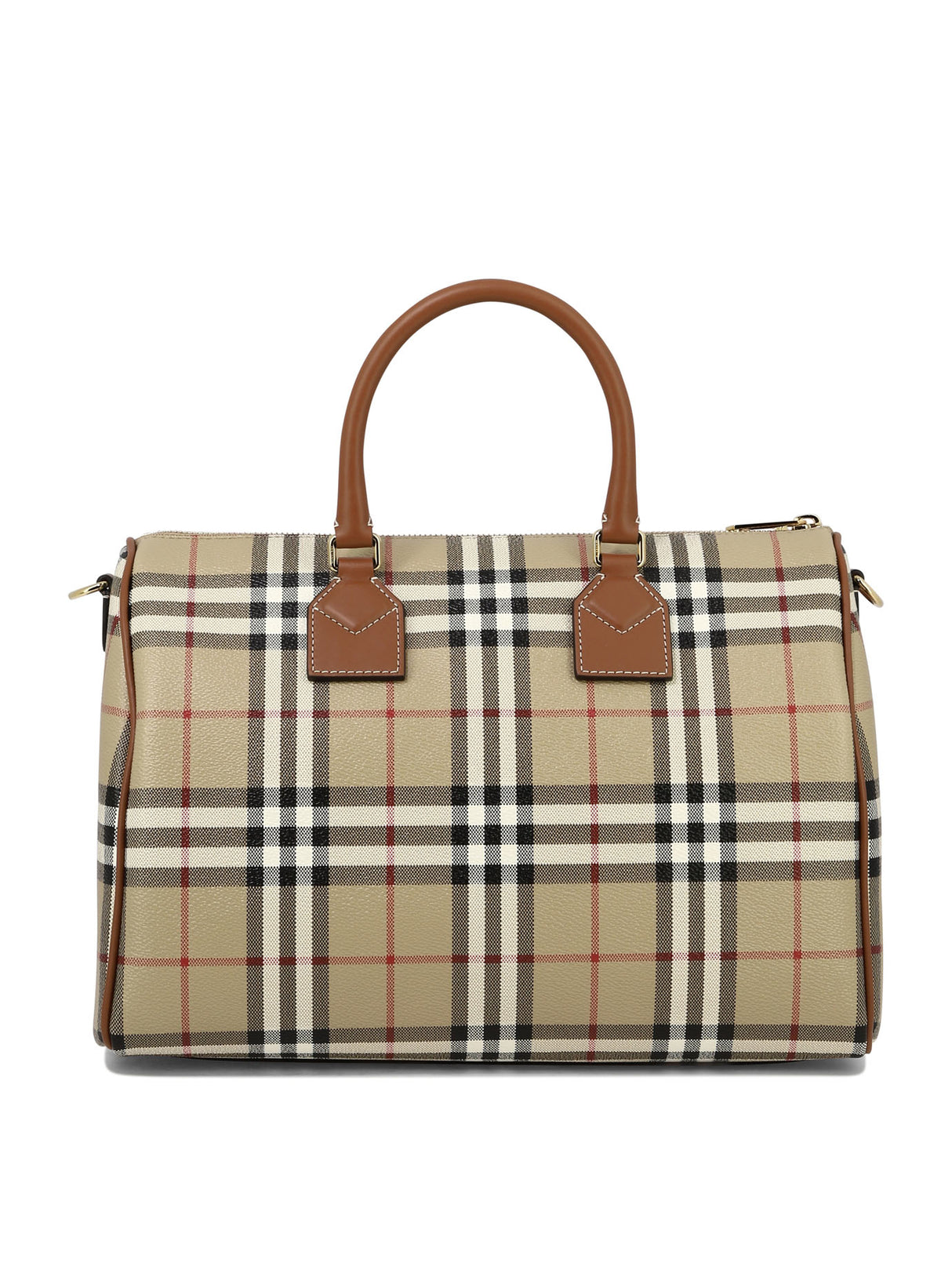 BURBERRY Luxury Check Bowling Handbag for Women