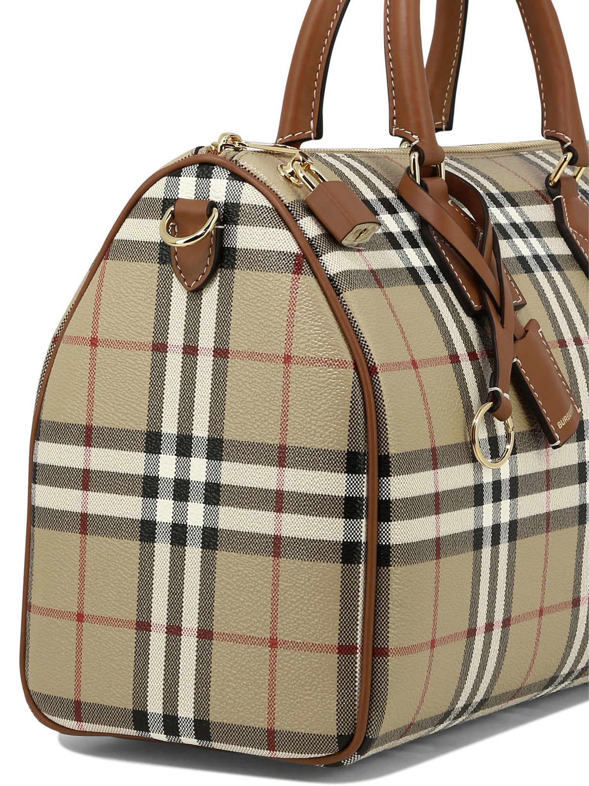 BURBERRY Luxury Check Bowling Handbag for Women