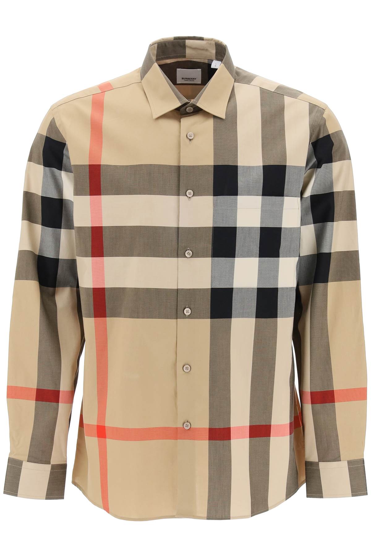 BURBERRY Slim Fit Oversized Check Shirt - Long Sleeve