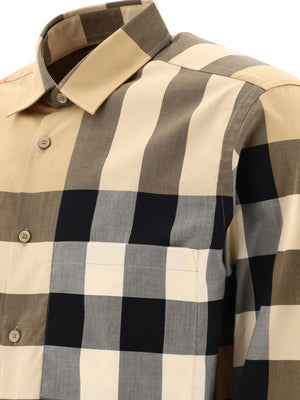 BURBERRY Slim Fit Oversized Check Shirt - Long Sleeve