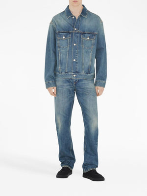 BURBERRY Blue Straight-Leg Denim Jeans for Men