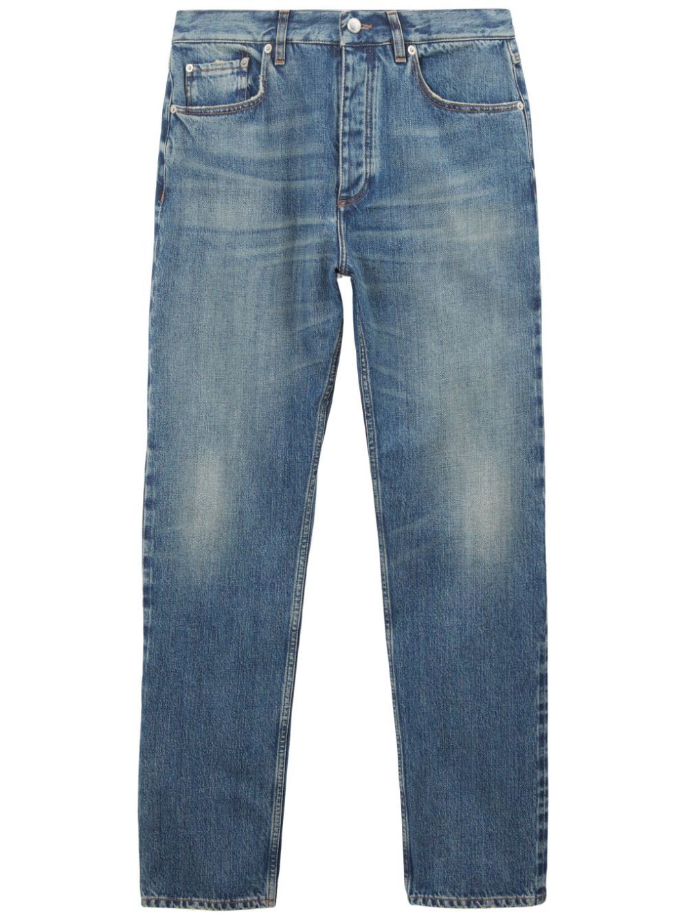 BURBERRY Blue Straight-Leg Denim Jeans for Men