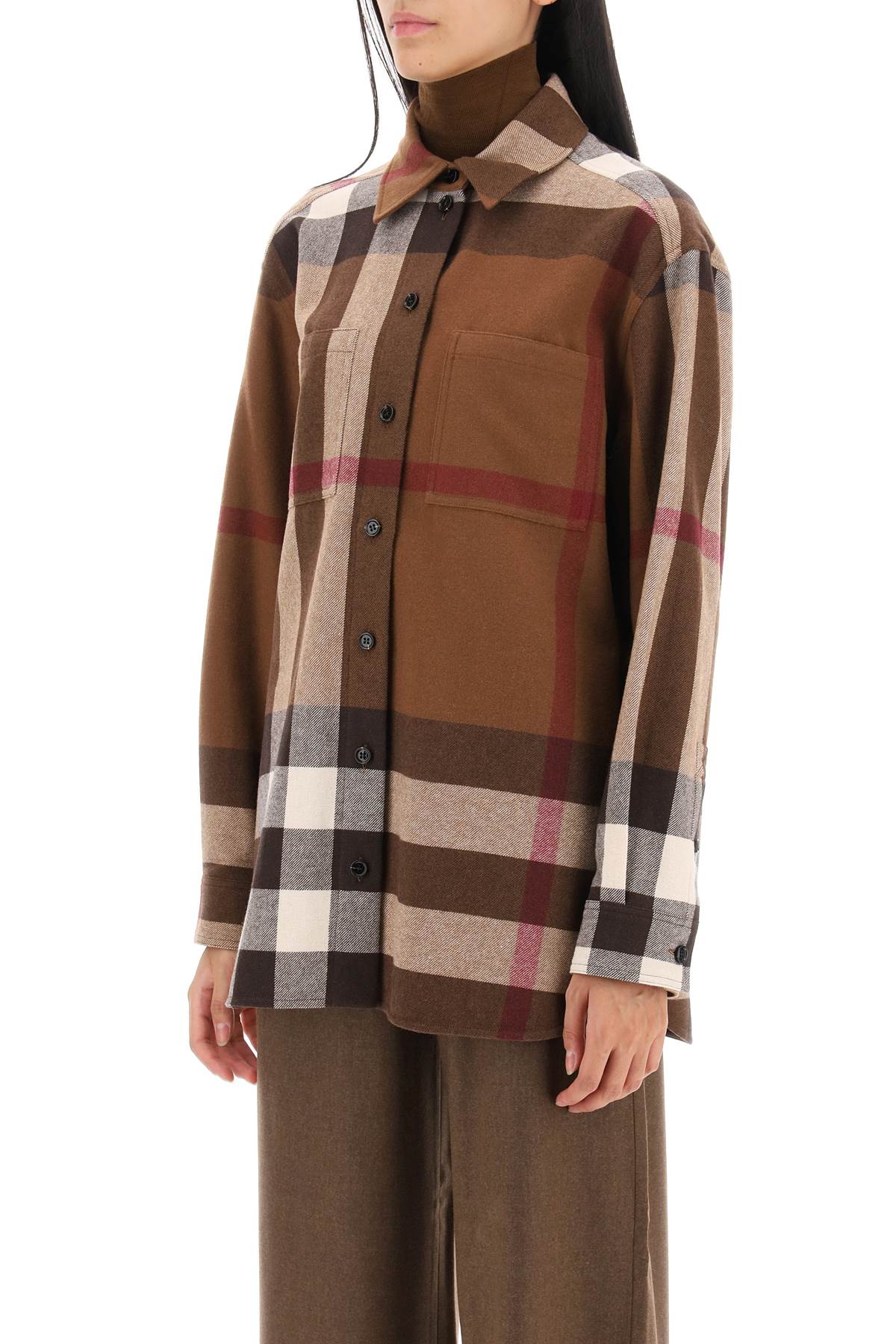 BURBERRY Women's 24SS Brown Shirt - Fashion Must-Have for 2024