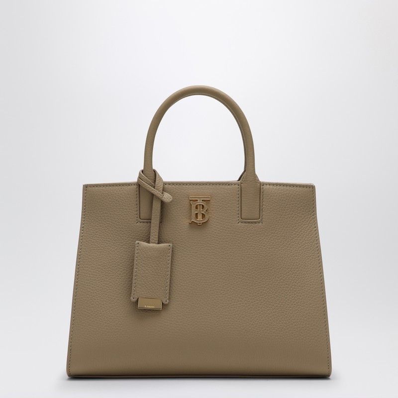 BURBERRY Chic Mini Beige Handbag with Monogram Charm