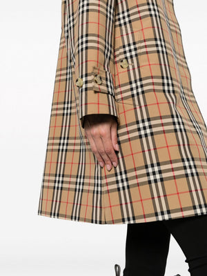 BURBERRY Plaid Check Motif Mini Raincoat for Women