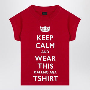 BALENCIAGA Keep Calm Mini Cropped T-Shirt