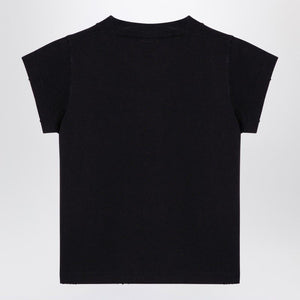 BALENCIAGA Cropped Washed Black T-Shirt