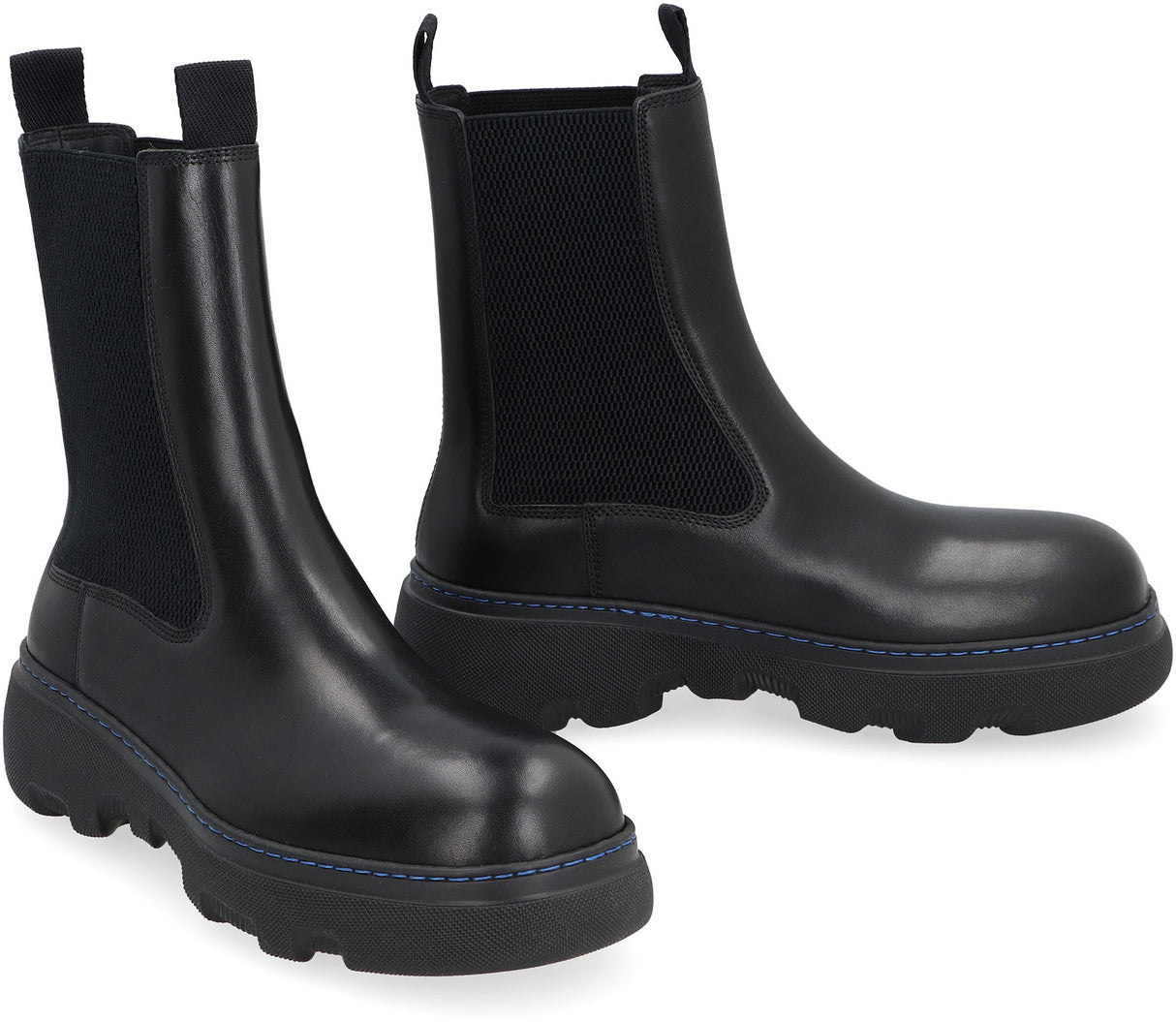 BURBERRY Leather Chelsea Boots for Women - Black