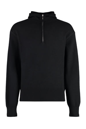 BURBERRY Fitted Full Zip Hoodie for Men in Black