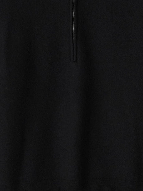 BURBERRY Men's Black Wool Half-Zip Jumper for FW23