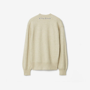 BURBERRY Men's Wool FW23 Knitwear in Wheat Color