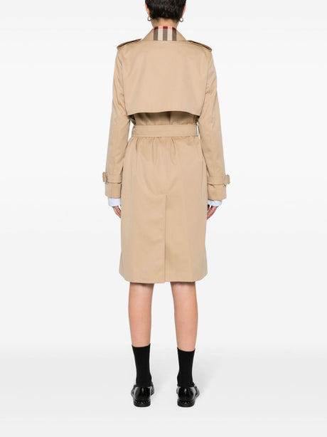 BURBERRY Beige Cotton Trench Jacket for Women - SS24 Collection