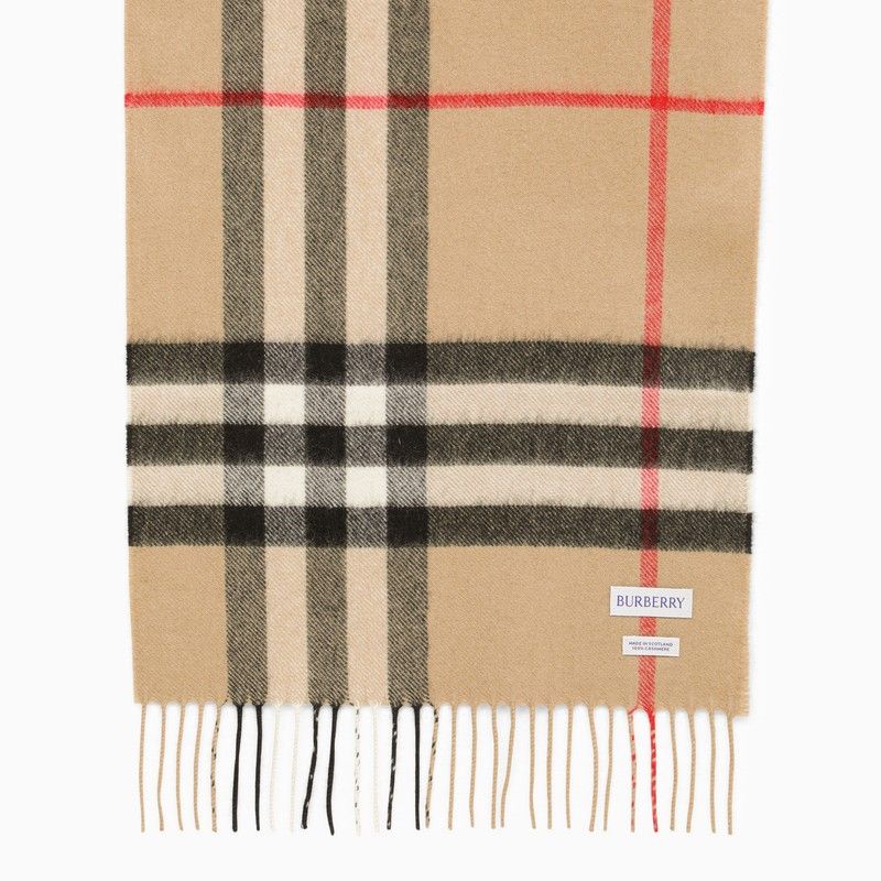 BURBERRY Luxurious Tan Cashmere Scarf for Men