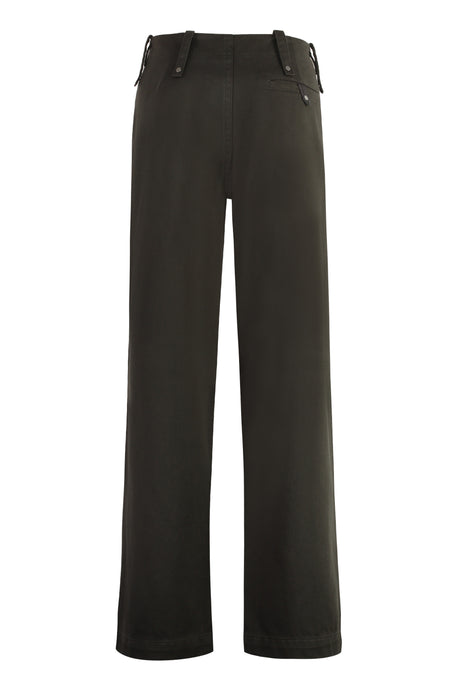 BURBERRY Men's Brown Cotton Trousers for FW23