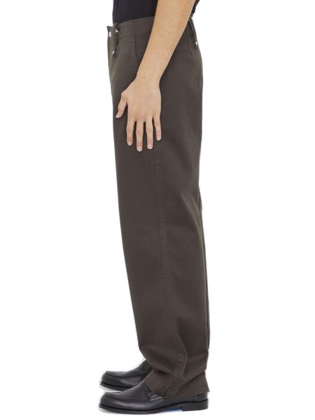 BURBERRY Wide-Leg Cotton Trousers for Men