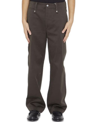 BURBERRY Wide-Leg Cotton Trousers for Men