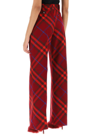 BURBERRY Classic Check Wool Pants for Sophisticated Women