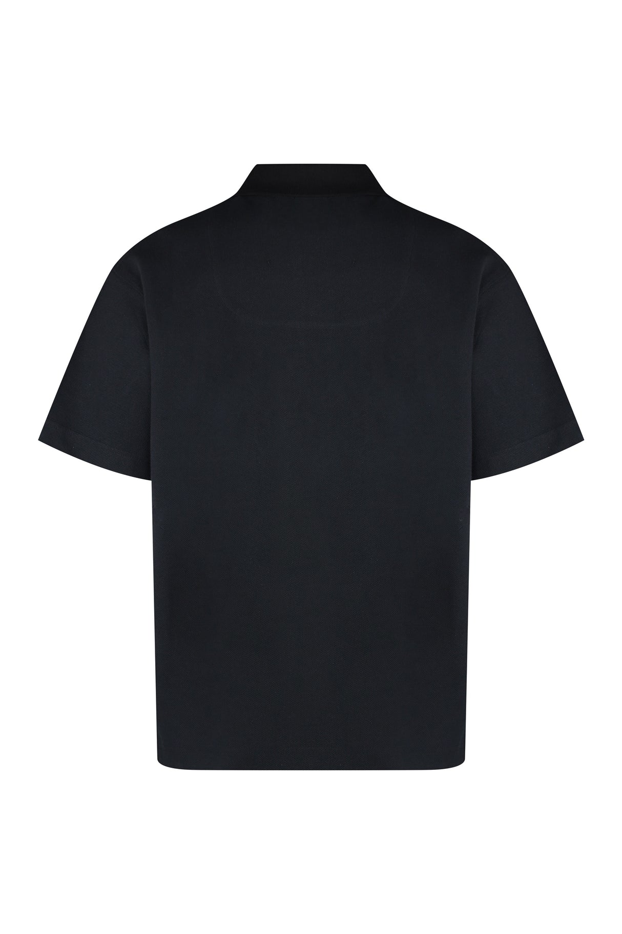 BURBERRY FW23 Black Cotton-Piqué Polo Shirt for Men