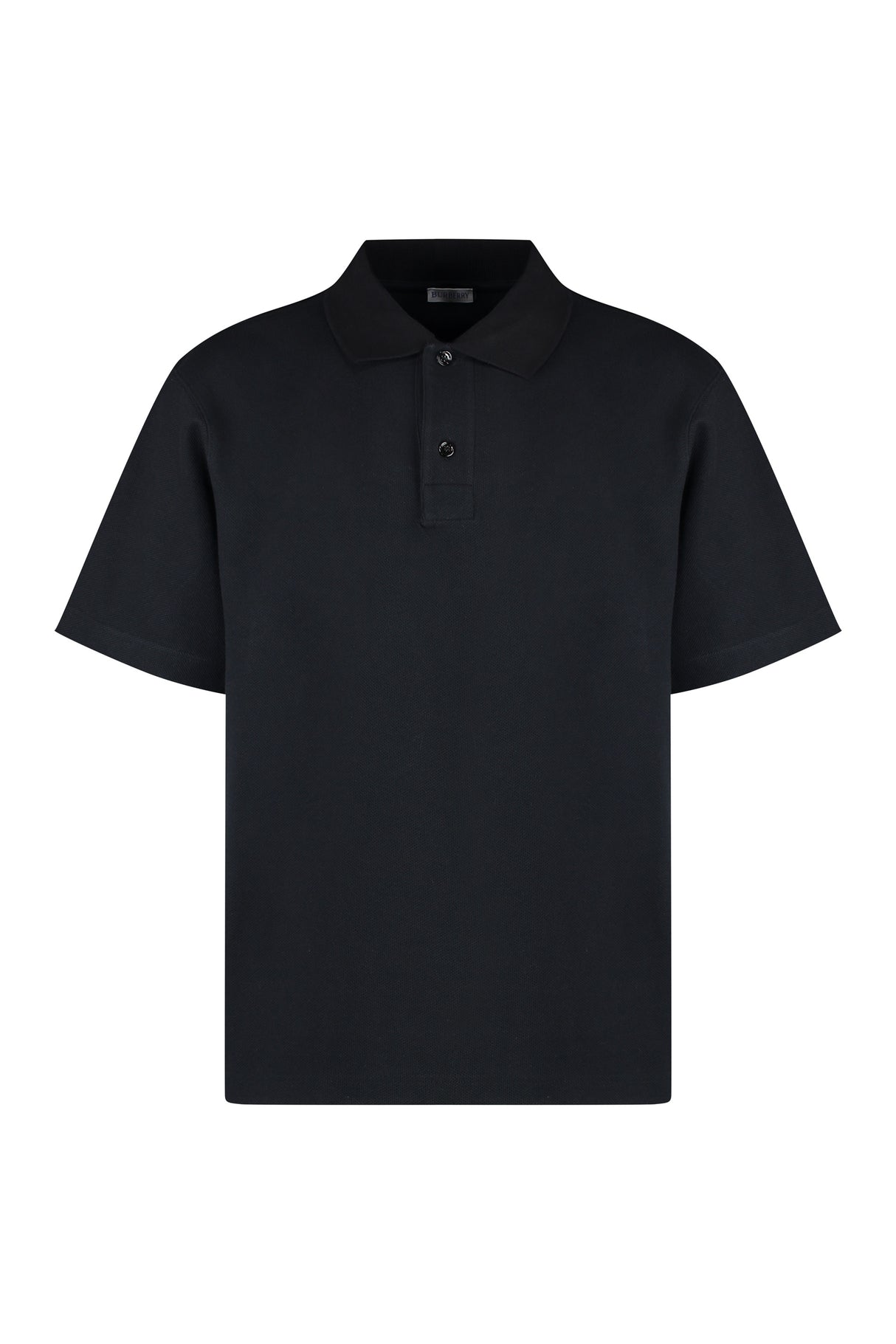 BURBERRY FW23 Black Cotton-Piqué Polo Shirt for Men