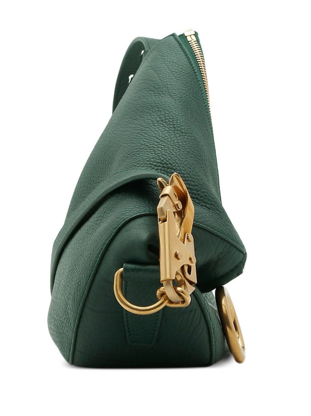 BURBERRY Luxurious Green Leather Crossbody Handbag for Women